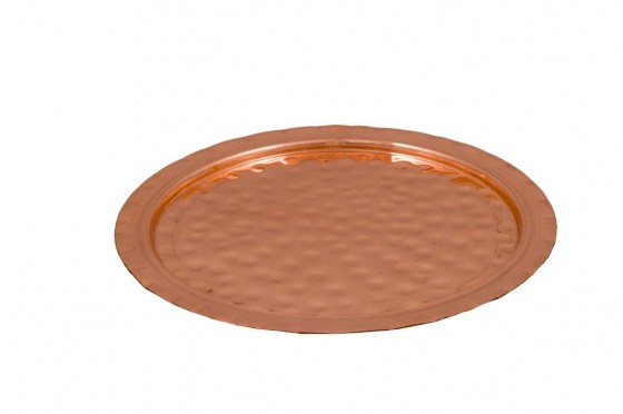 Coffee accessories/Copper - Brass Trays :Copper Hammered and Engraved Tray N20