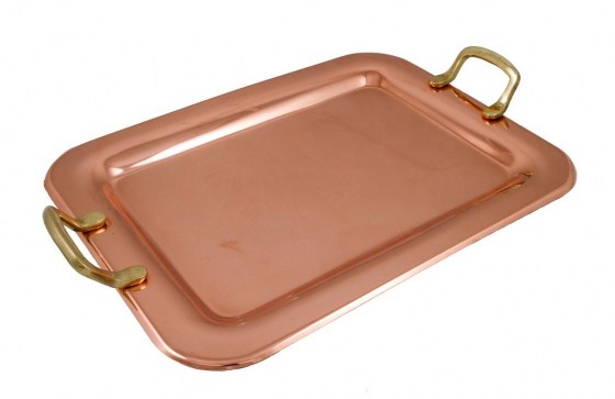 Coffee accessories/Copper - Brass Trays :Copper Rectangular Tray N1