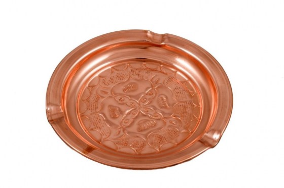 Decorative Items/Copper - Brass Ashtrays :Copper Ashtray Engraved