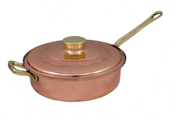 Kitchen Ware/Saute Pots :Copper Saute Pots with long handle N14