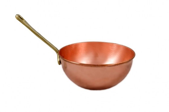 Kitchen Ware/Beating Bowls :Copper Beating Bowl with long handle N20