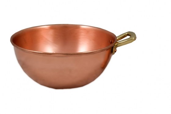 Kitchen Ware/Beating Bowls :Copper Beating Bowl with short handle N20