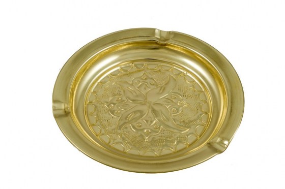 Decorative Items/Copper - Brass Ashtrays :Brass Ashtray Engraved